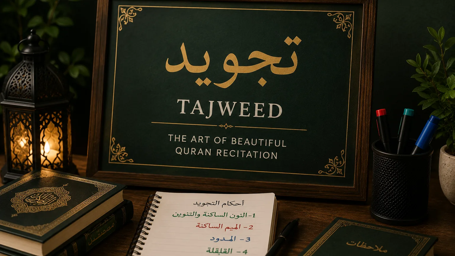 Adult student learning Tajweed with guidance from a qualified Quran teacher